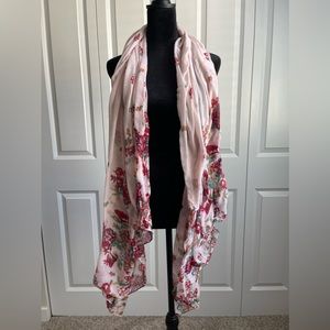 Light Pink Floral Scarf